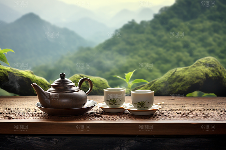 茶叶春天清明谷雨摄影图