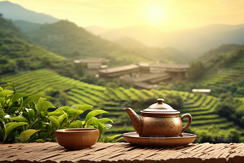 茶叶春季自然摄影图