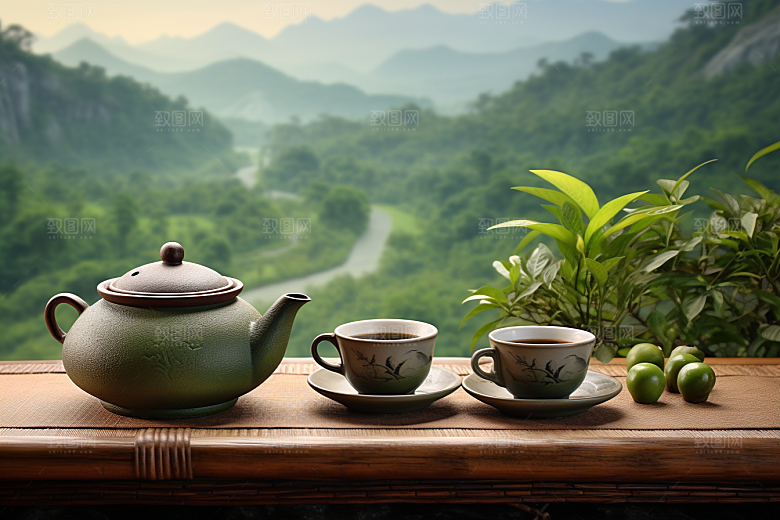 茶叶春茶自然摄影图