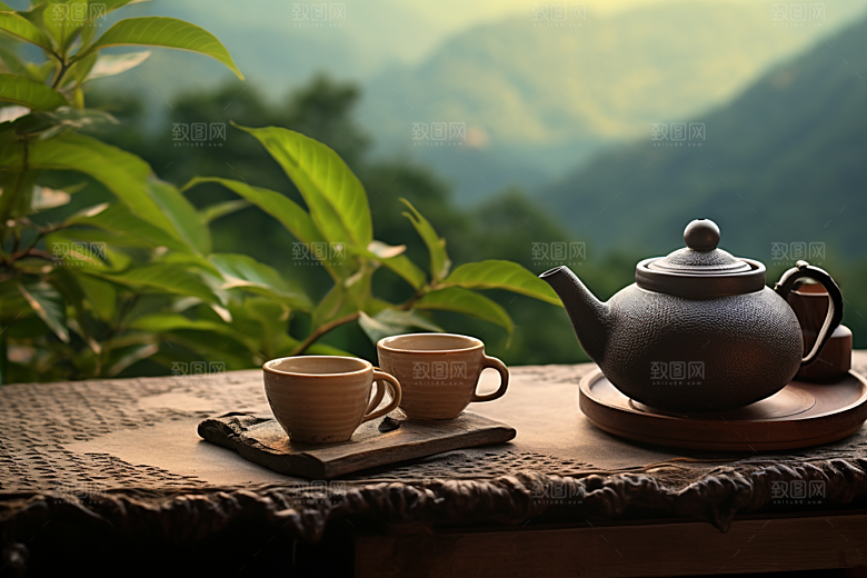 茶叶茶山采茶摄影图