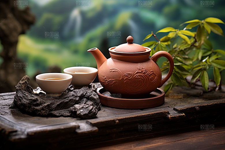 茶叶茶树清新摄影图