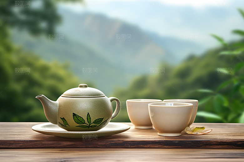 茶叶清新茶树摄影图