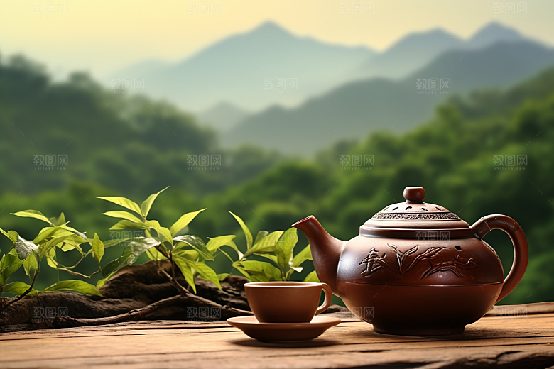 茶叶茶树新茶摄影图