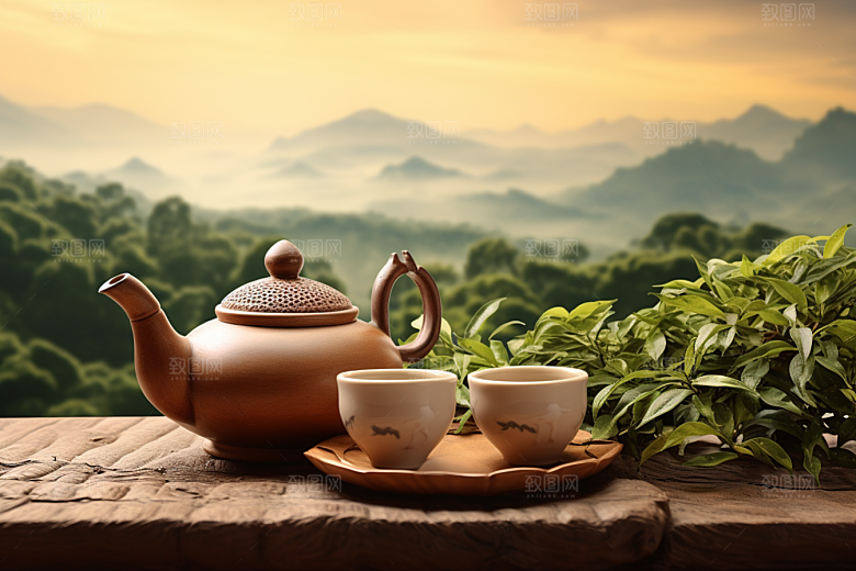 茶叶新茶清新摄影图