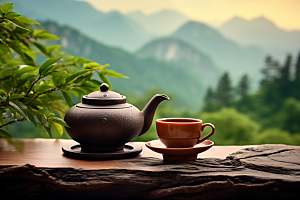 茶叶茶山春季摄影图
