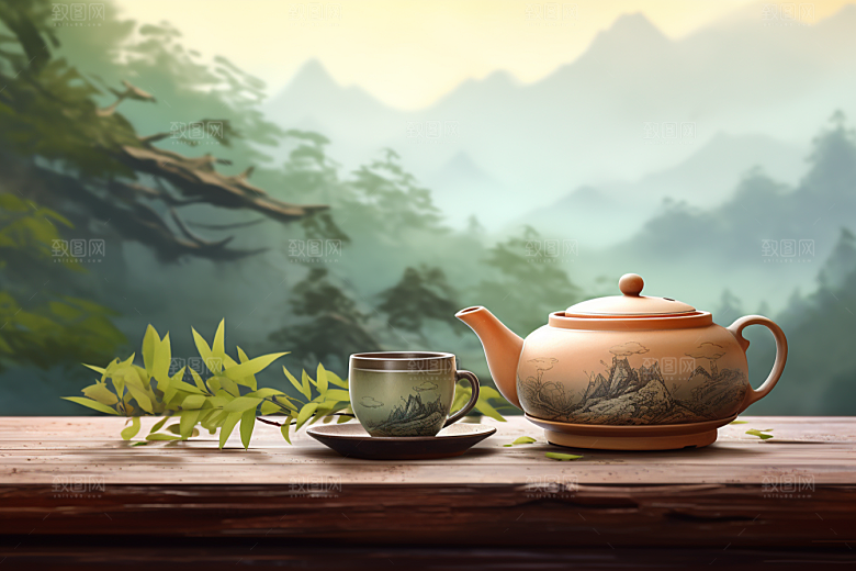 茶叶新茶清新摄影图