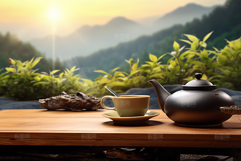 茶叶春天茶园摄影图