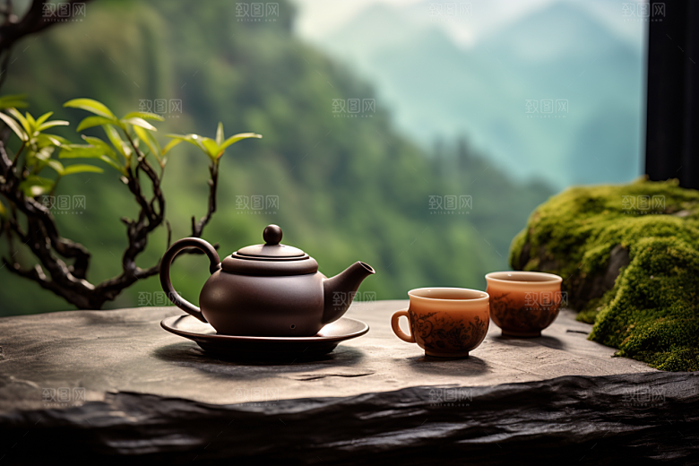 茶叶茶园茶树摄影图