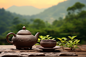 茶叶清新清明谷雨摄影图