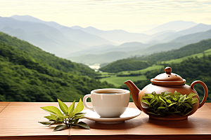 茶叶茶树采茶摄影图