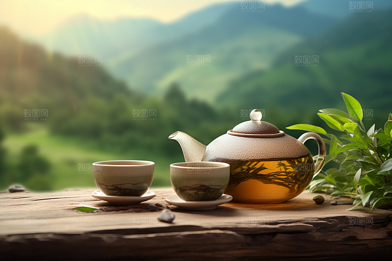 茶叶自然春季摄影图
