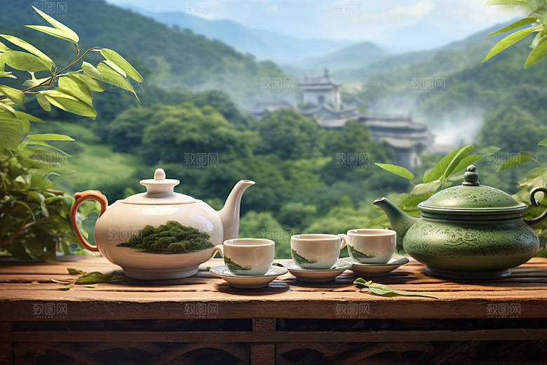 茶叶春天雨前龙井摄影图