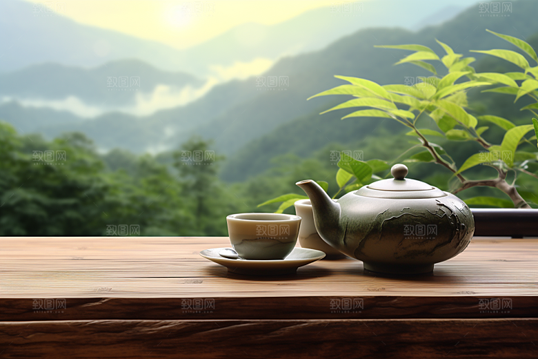 茶叶茶园自然摄影图