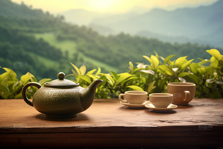 茶叶新茶自然摄影图