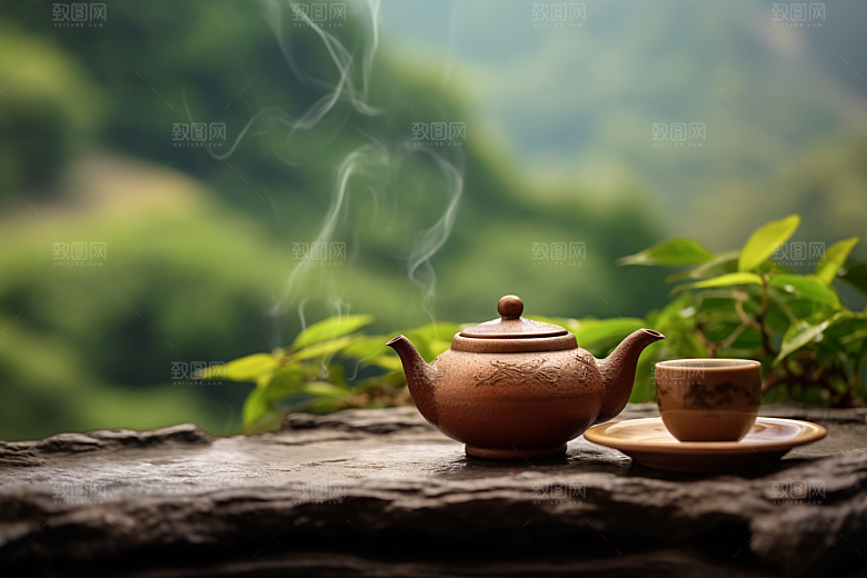 茶叶清新春茶摄影图
