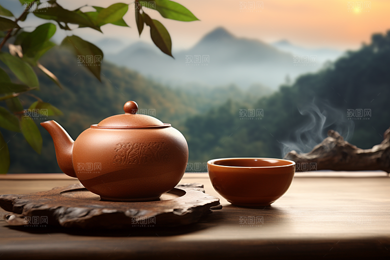 茶叶春季茶园摄影图