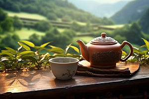 茶叶清新春天摄影图