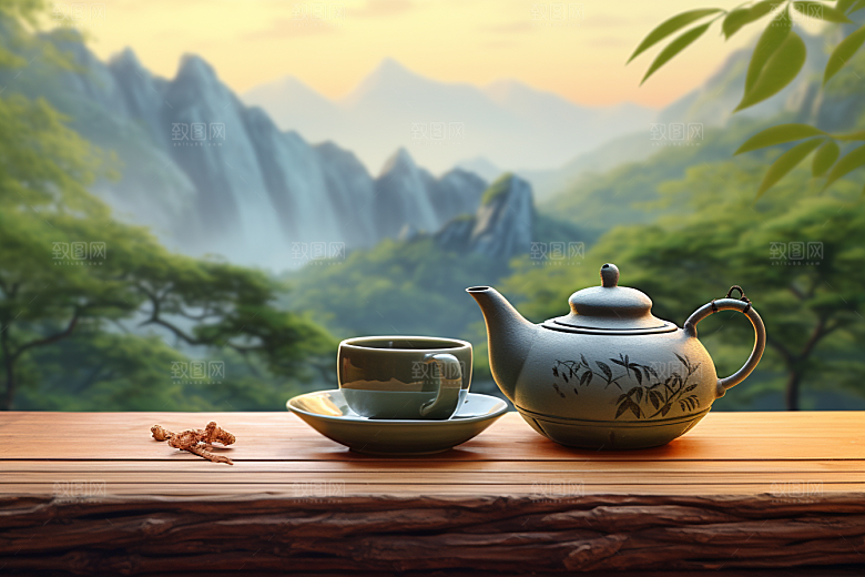 茶叶茶树茶园摄影图