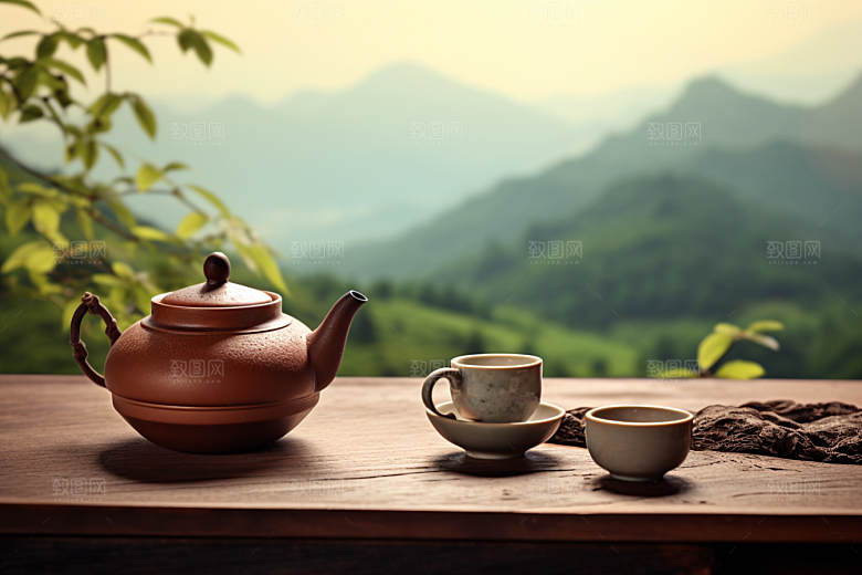 茶叶清新清明谷雨摄影图