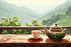 茶叶清明谷雨新茶摄影图