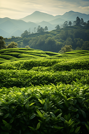 茶叶茶山茶园摄影图