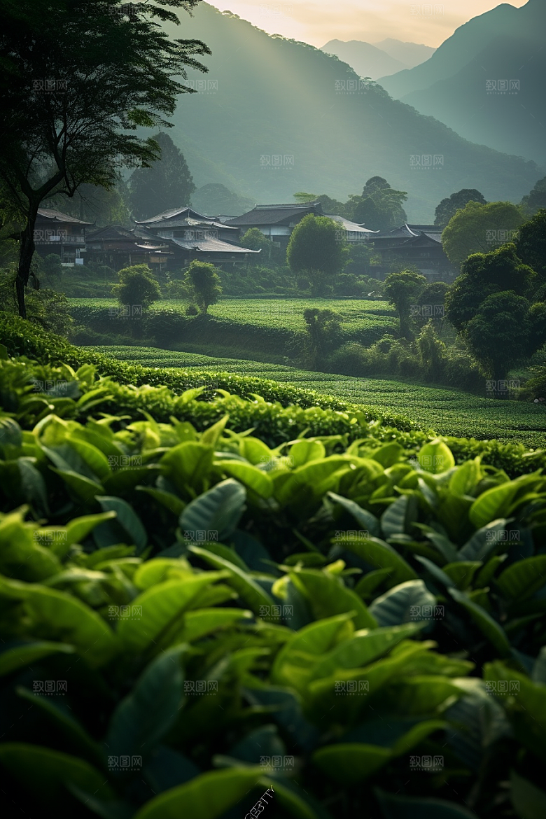 茶叶自然新茶摄影图