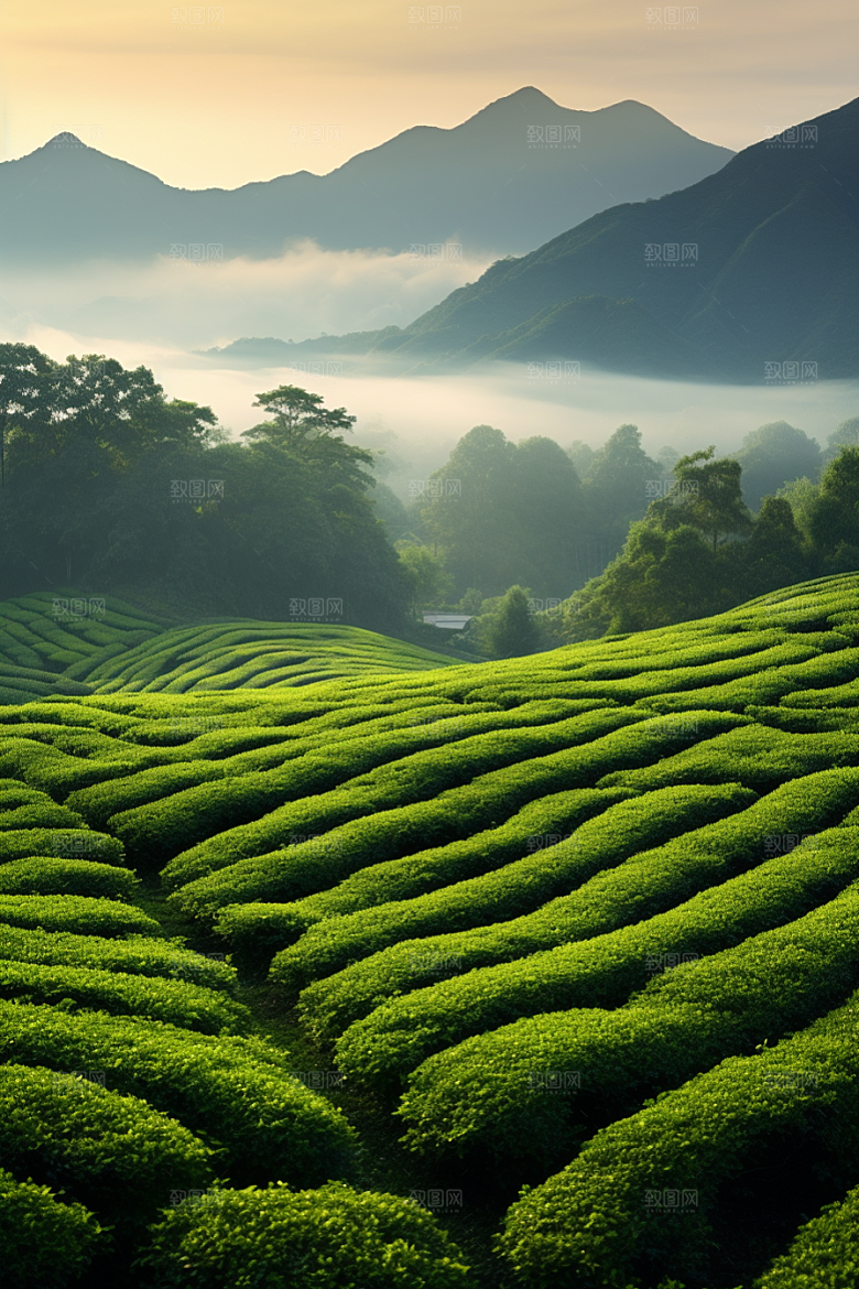 茶叶茶树新茶摄影图