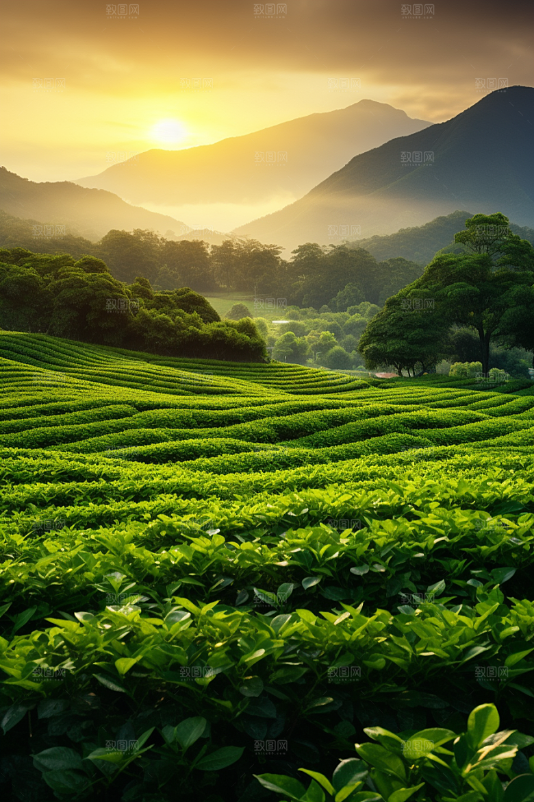 茶叶新茶采茶摄影图
