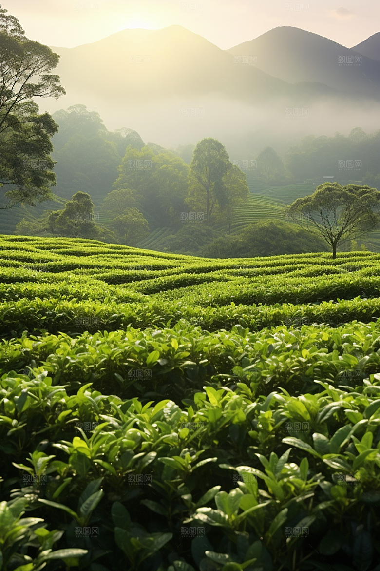 茶叶新茶自然摄影图