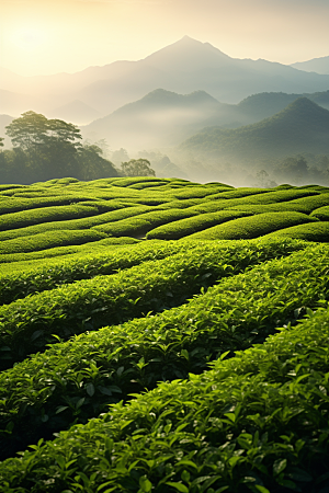 茶叶清新清明谷雨摄影图