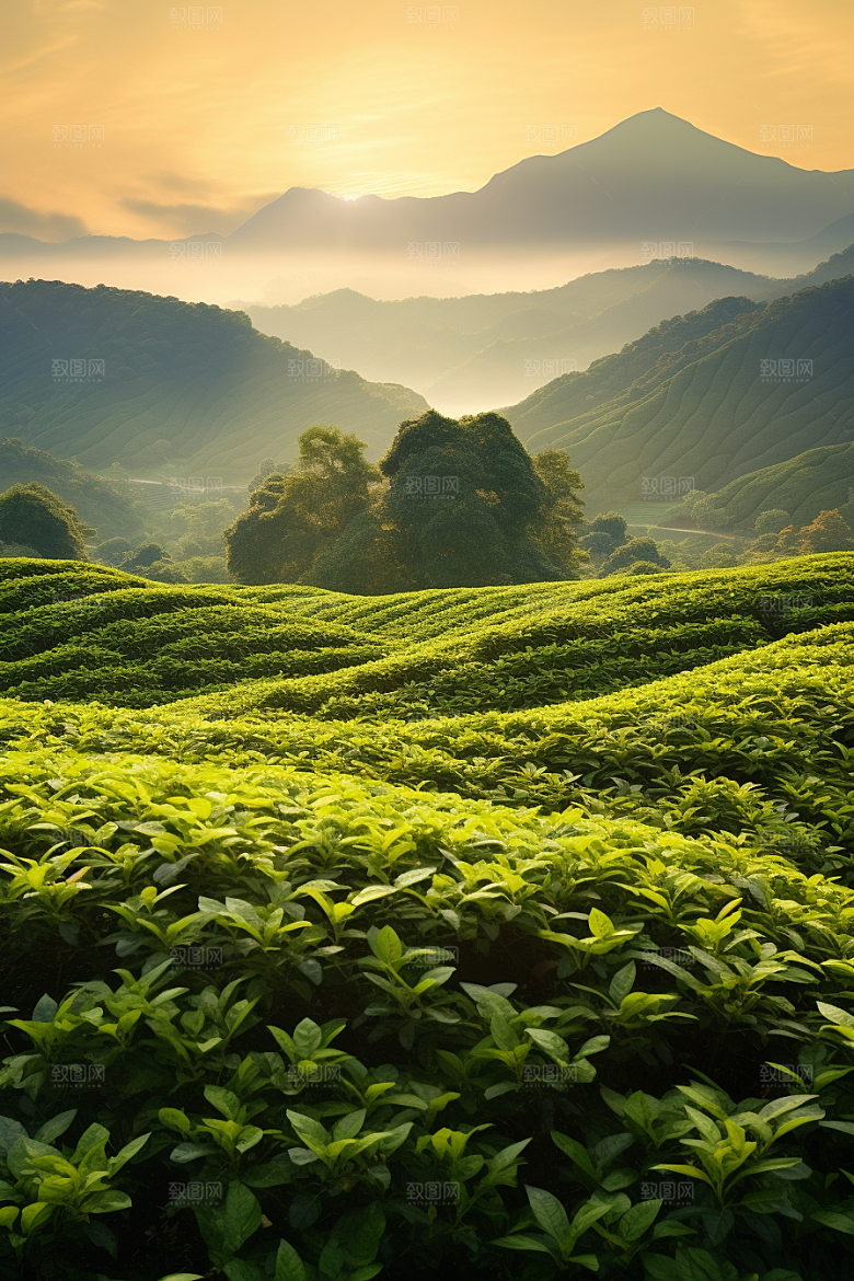 茶叶自然春天摄影图