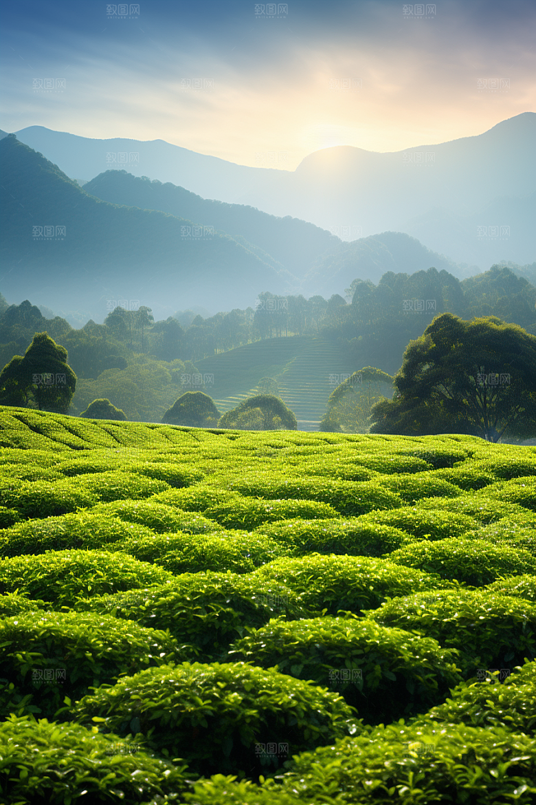 茶叶新茶自然摄影图