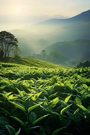 茶叶茶园茶山摄影图