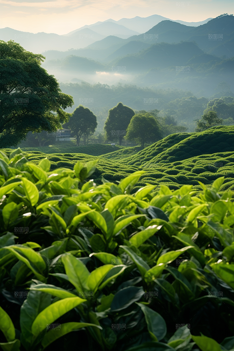 茶叶茶园春天摄影图
