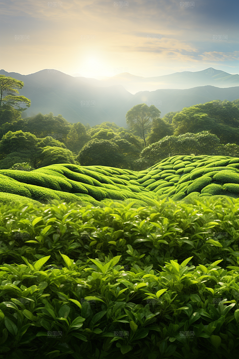 茶叶自然春天摄影图