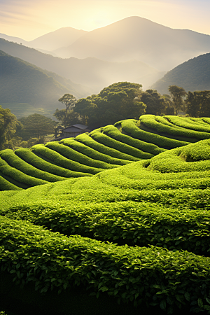 茶叶清新自然摄影图