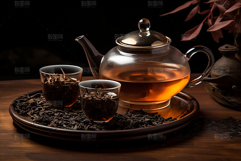 茶叶雨前龙井新茶摄影图