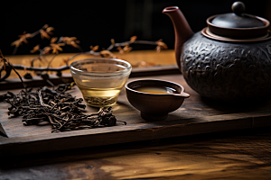 茶叶采茶茶园摄影图