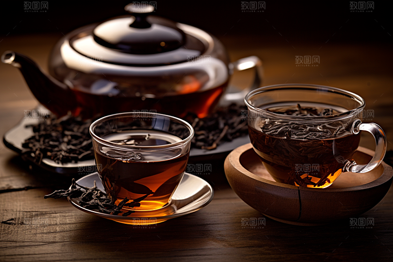 茶叶自然采茶摄影图