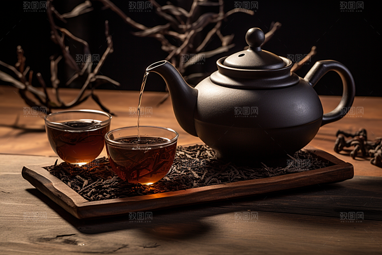 茶叶新茶茶树摄影图