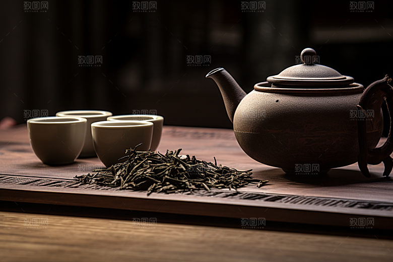 茶叶采茶雨前龙井摄影图