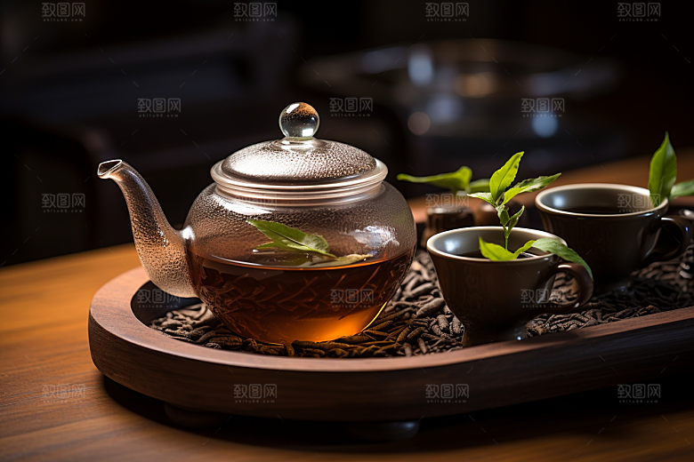 茶叶茶园春茶摄影图