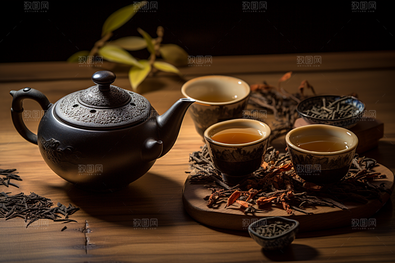 茶叶清新春季摄影图