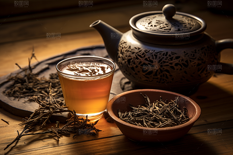 茶叶自然茶园摄影图
