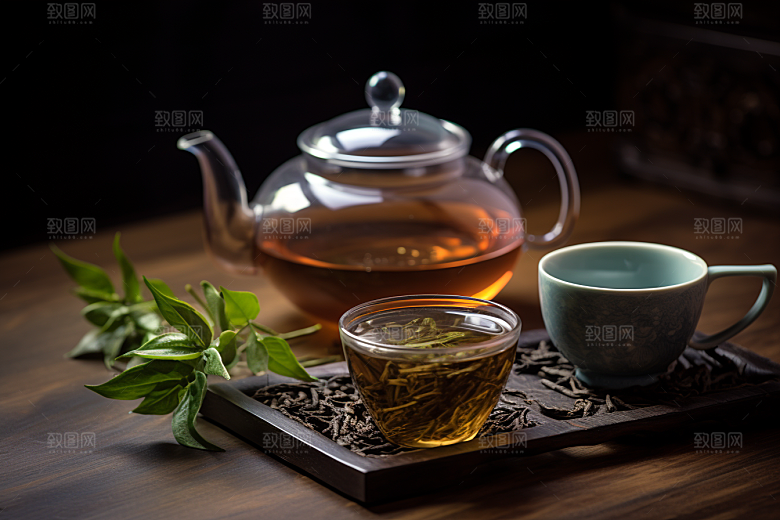茶叶新茶茶园摄影图