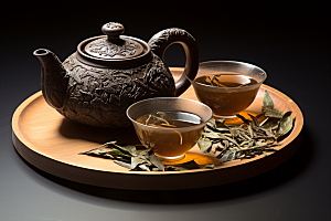 茶叶新茶采茶摄影图