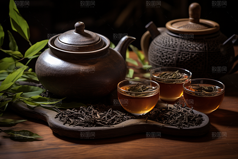 茶叶采茶高清摄影图