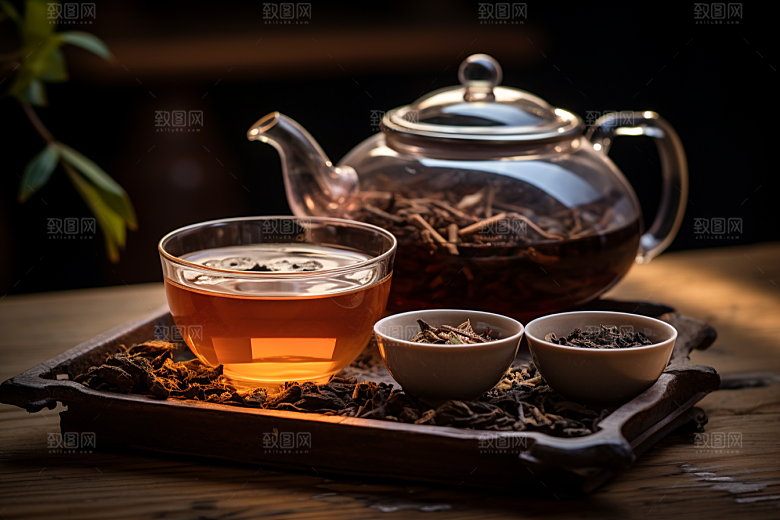 茶叶雨前龙井春茶摄影图