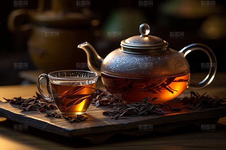 茶叶茶园采茶摄影图