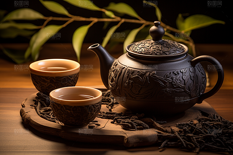 茶叶清新清明谷雨摄影图
